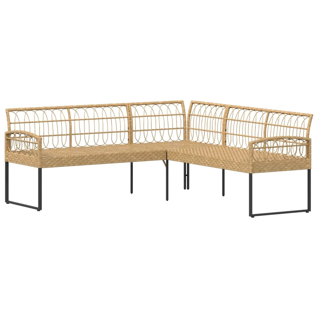 Set Divano da Giardino 2 pcs Naturale Rattan sintetico Acciaio 42026821