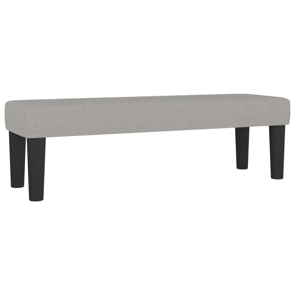 Panca 100 x 30 x 30 cm tessuto grigio chiaro 02_0010682