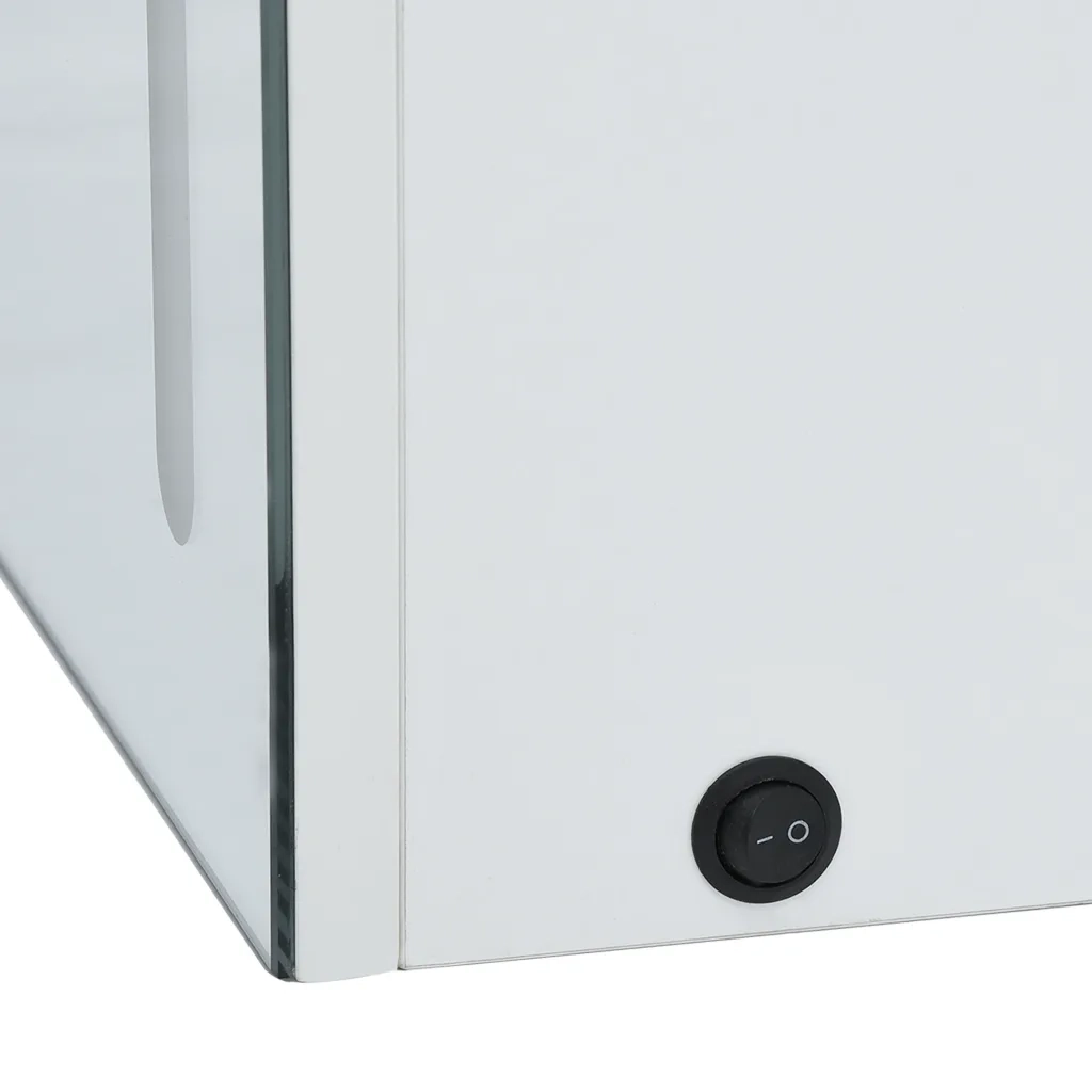 Armadietto Bagno con Specchio e LED 80x12,2x68 cm 285123