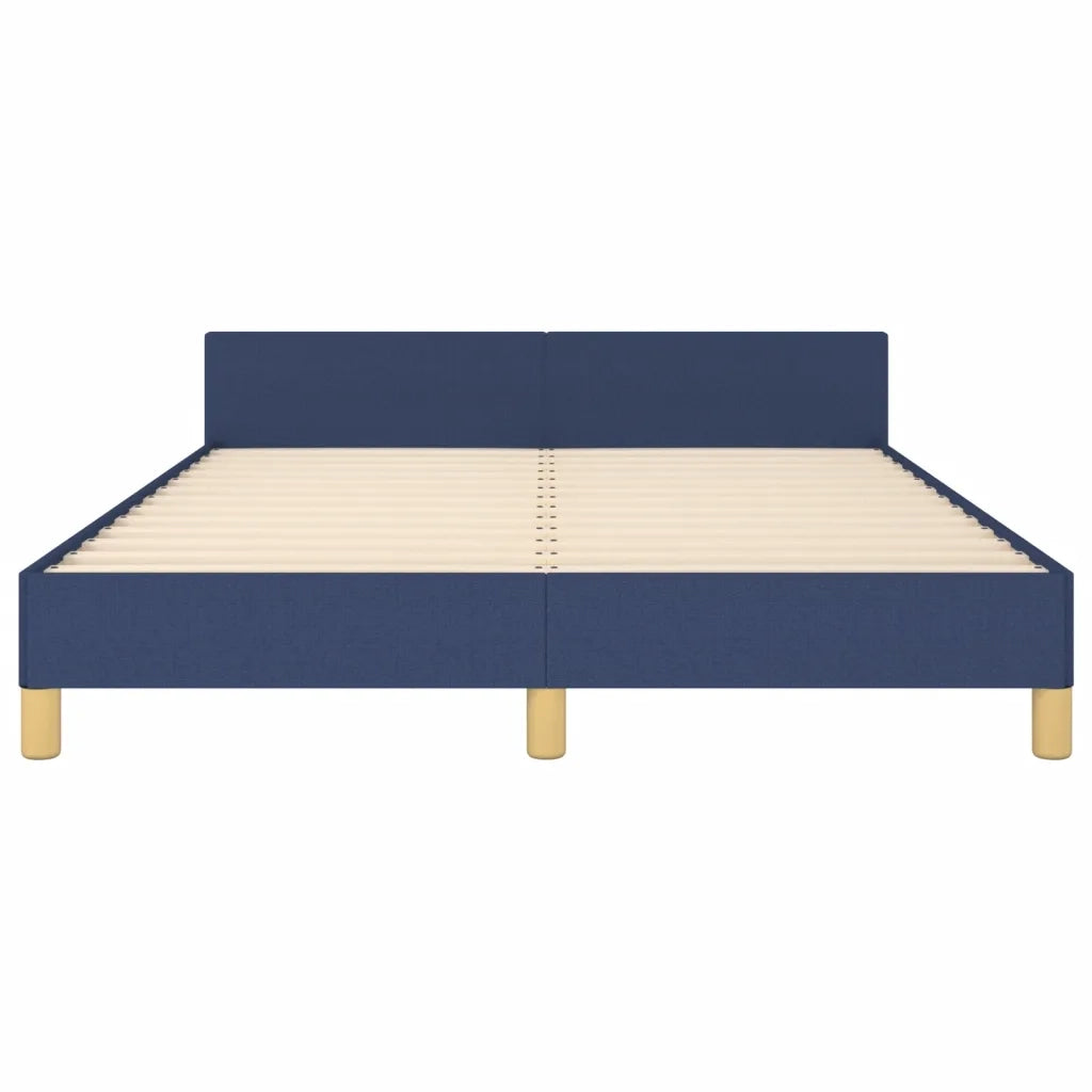 Letto matrimoniale | Letto per adulti | Giroletto senza Materasso Blu 140x190 cm in Tessuto