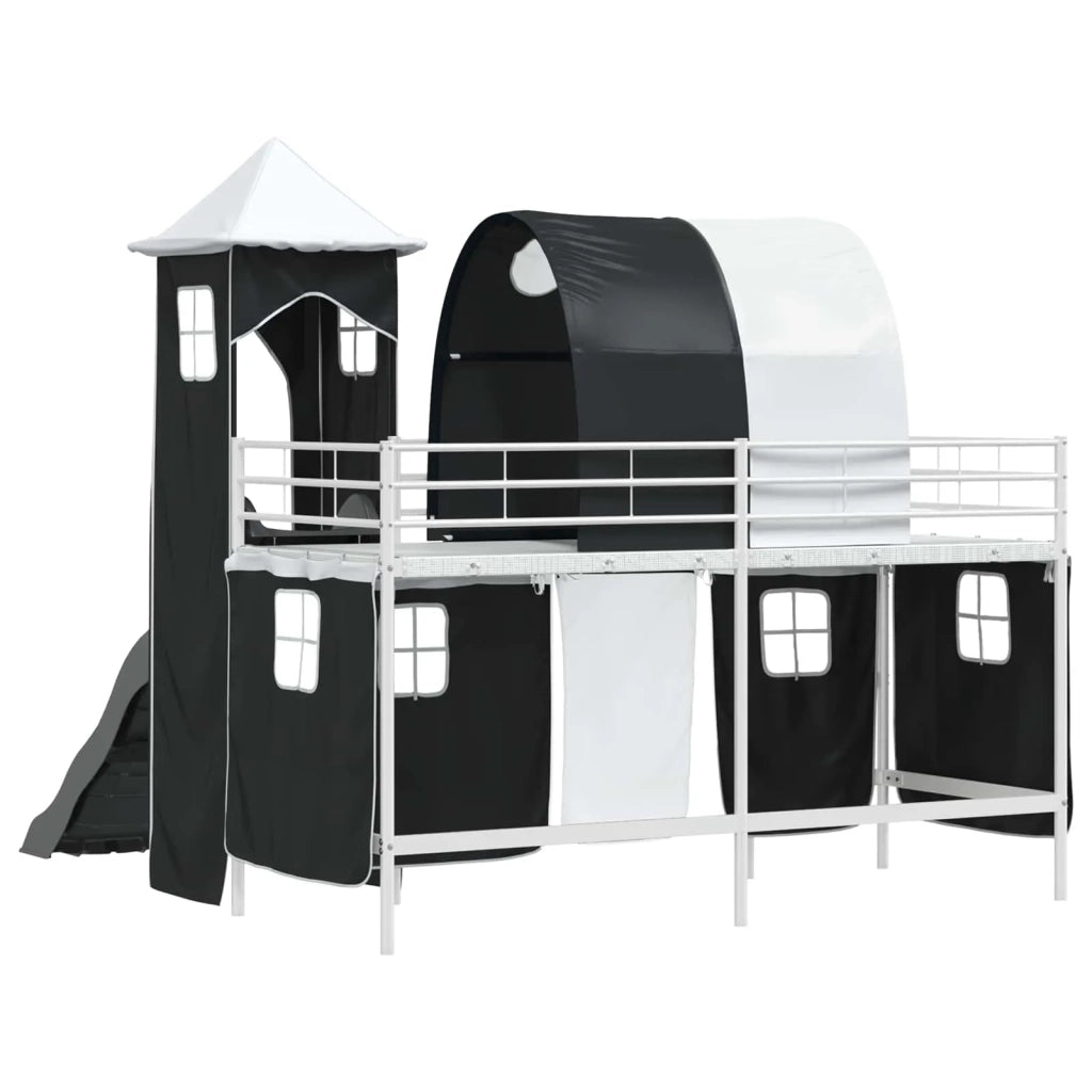 Struttura del letto loft per bambini Bianco e Nero 100 x 190 cm 42020896
