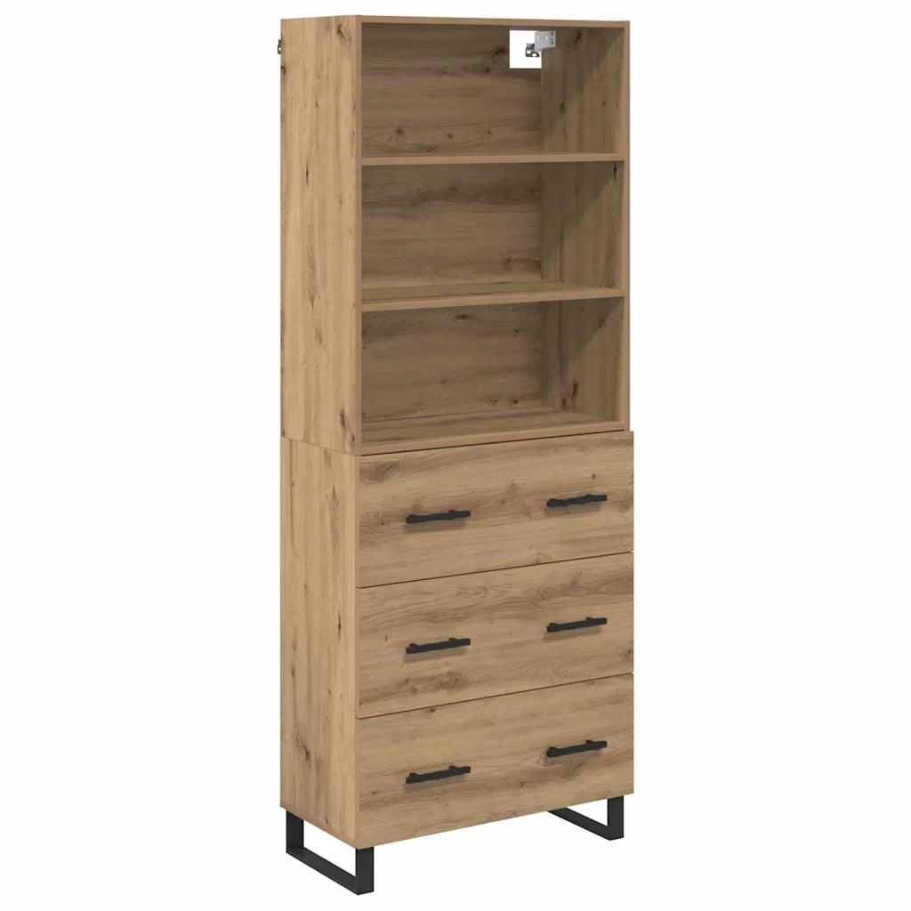 Credenza 2 pcs Rovere artigianale Legno multistrato 3415900