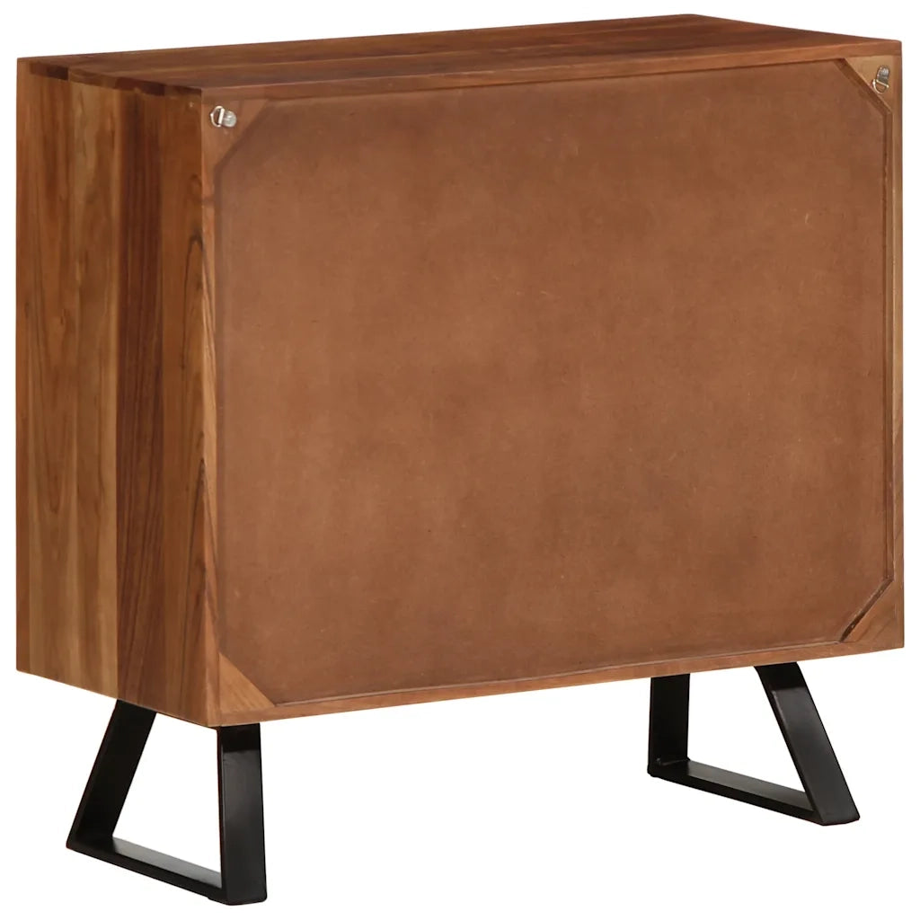 Cassettiera Marrone ambra 70x35x70 cm in Legno Massello Acacia CFW9816664