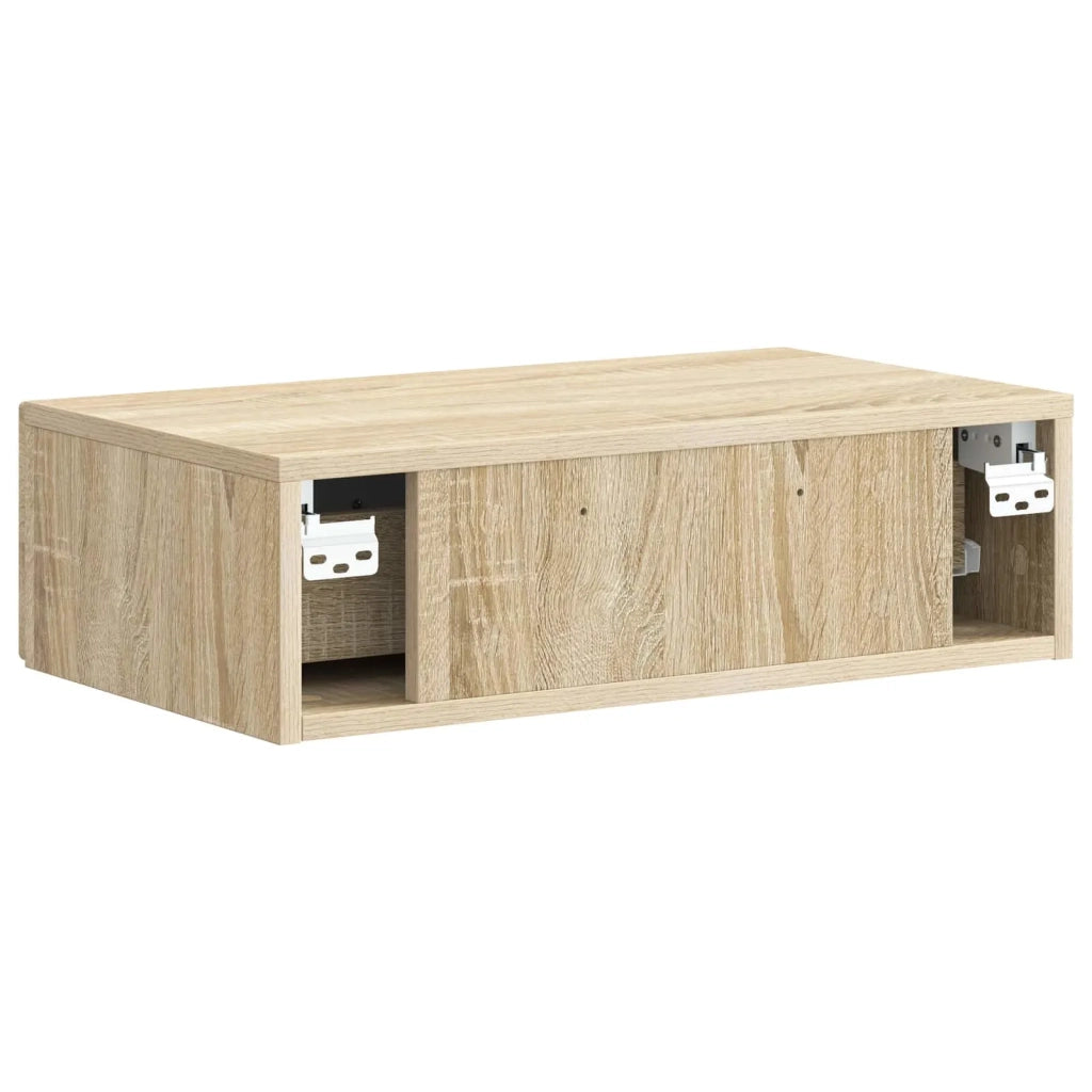 Tavolino da Parete Laterale Rovere Sonoma 59 x 34,5 x 17 cm 899337