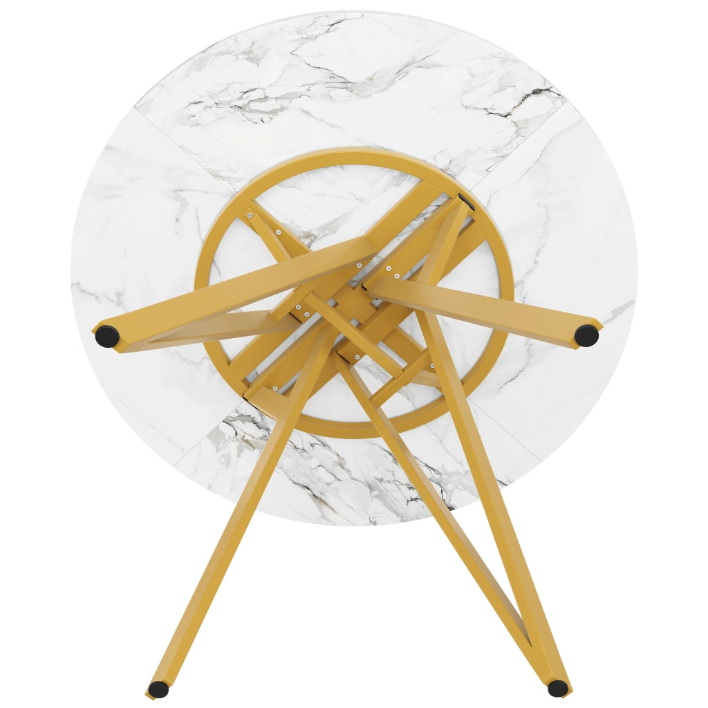 Tavolo da pranzo rotondo (100¡Á100¡Á76 cm), tavolo da pranzo per cucina, tavolino rotondo per 4 persone, adatto per sala da pranzo, soggiorno, eleganti