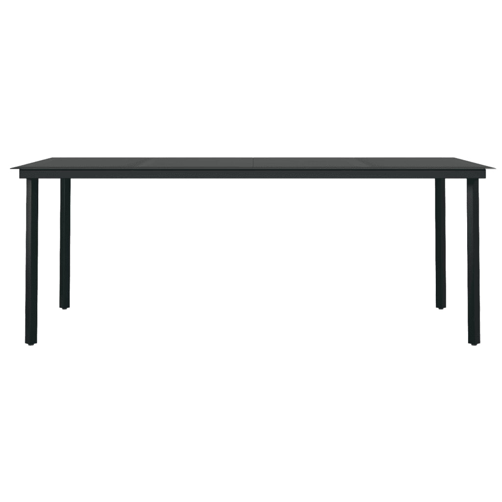 Set da Pranzo per Giardino 9 pz con Cuscini Nero 3099172