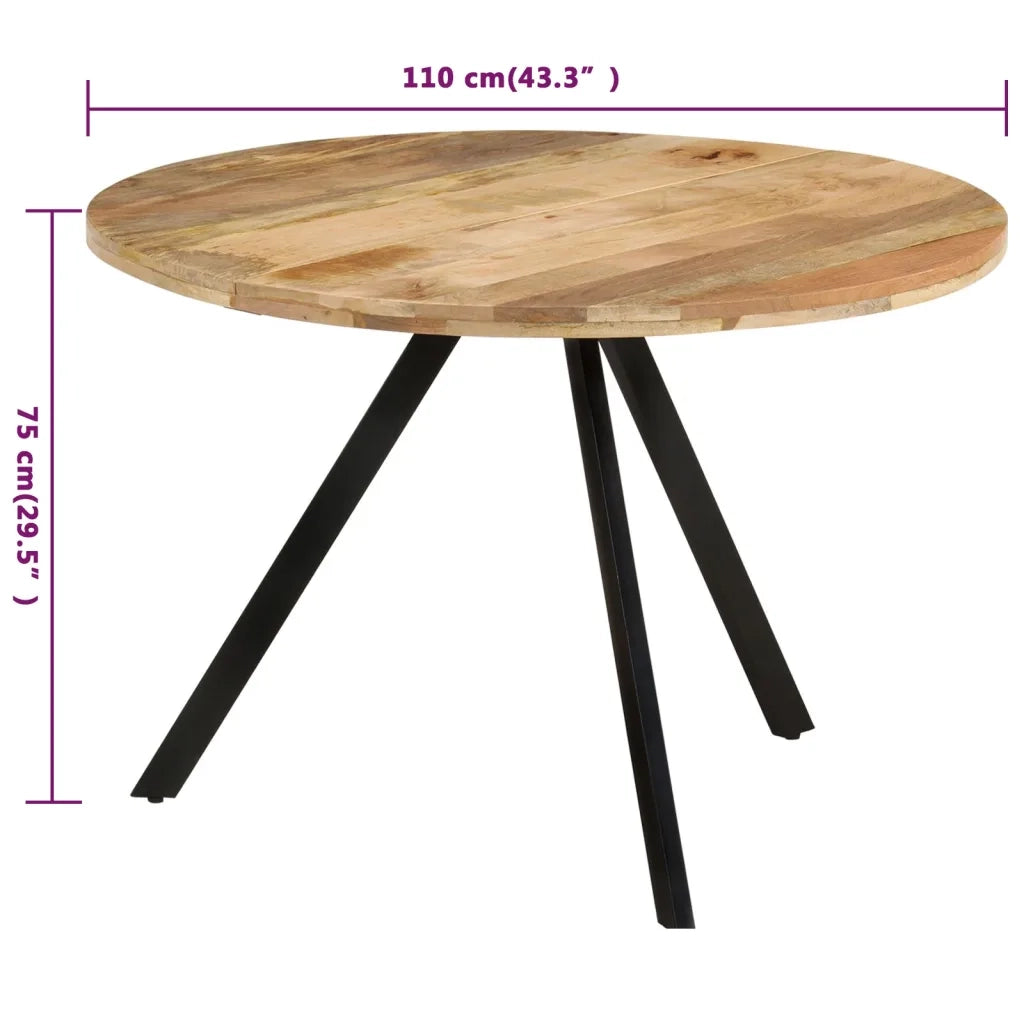 Tavolo da Pranzo 110x75 cm in Legno Massello di Mango 338476