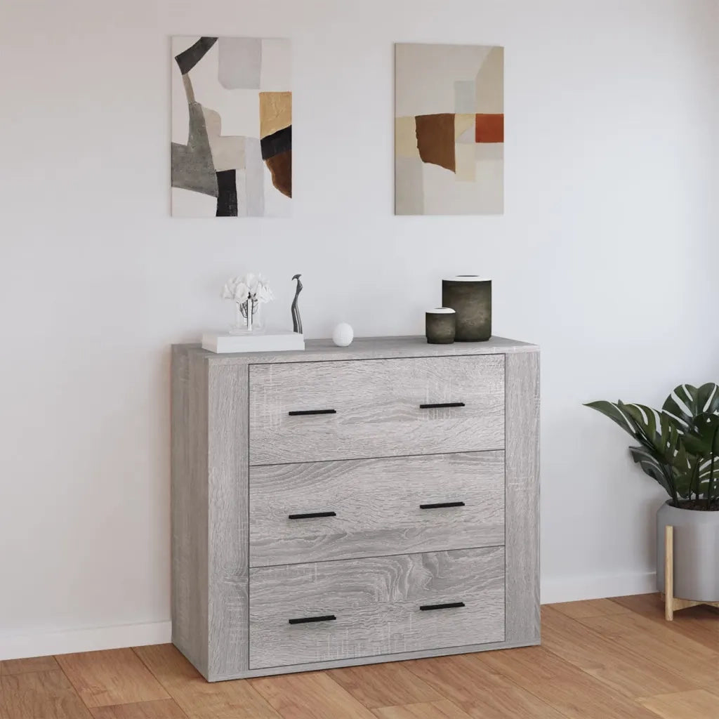 Credenza | Madia | Buffet da pranzo | Armadio da pranzo Grigio Sonoma 80x33x70 cm in Legno Multistrato