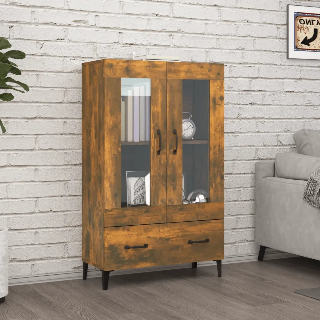 Credenza-Buffet-Armadio da cucina Rovere Fumo 70x31x115 cm in Legno Multistrato 831564