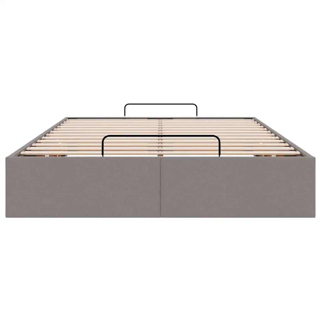 Struttura Letto Pouf senza Materasso Tortora 120x200cm Tessuto