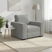 Divano Sedia Grigio Chiaro 100x78x84 cm Velluto 4105000