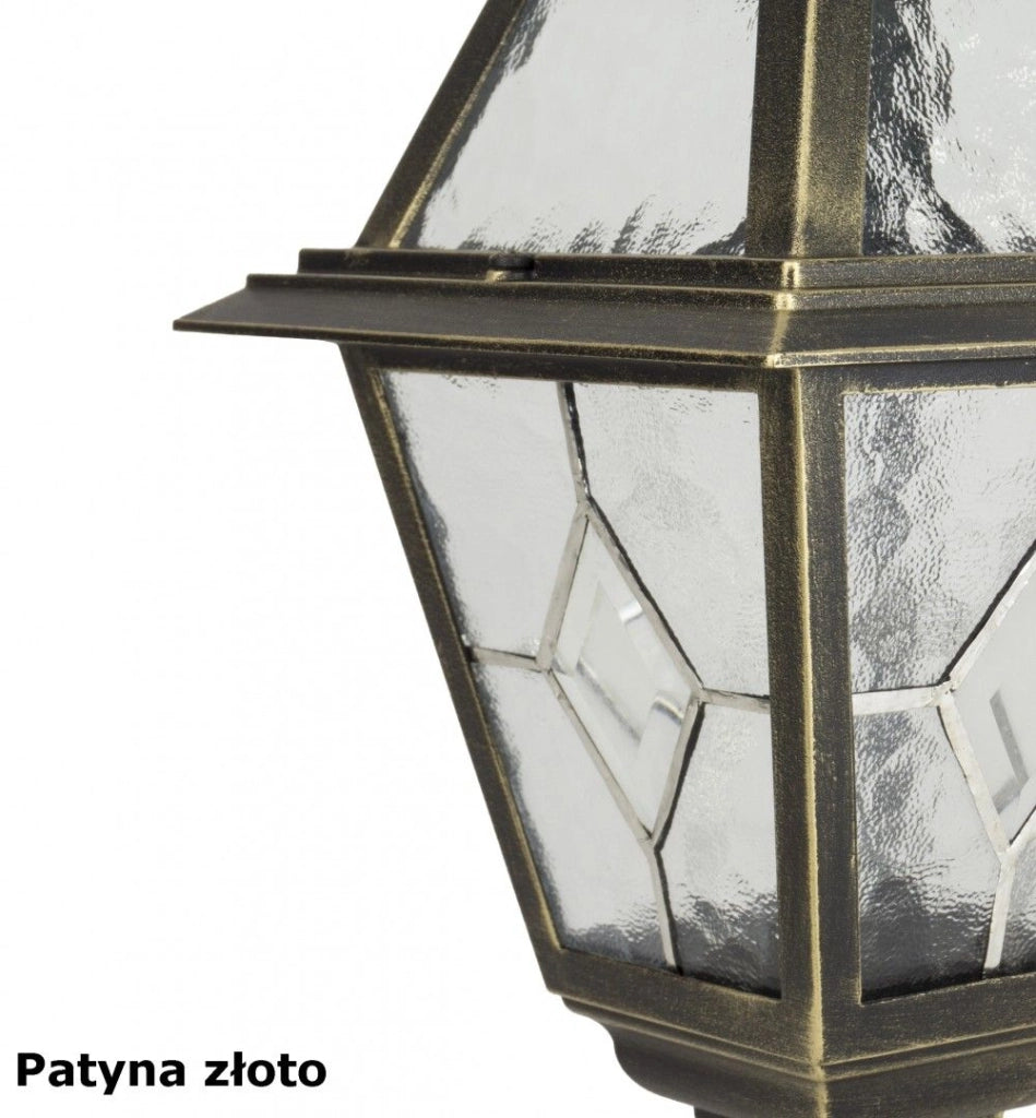 Applique esterna retro nera E27 IP43 SU-MA Witraż