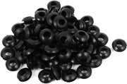 Protettori di cavo elettrico in gomma, 6mm, set da 68 pezzi, nero