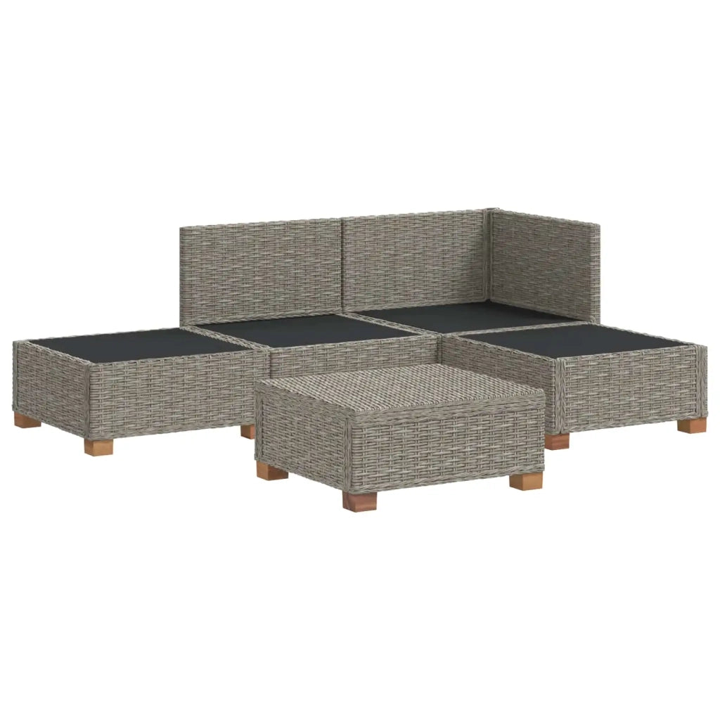 4 pz Set Lounge in Rattan con Cuscini GENDT Rattan naturale 3429845