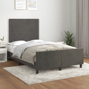 Giroletto senza Materasso-Struttura Letto Grigio Scuro 120x200 cm Velluto 474613