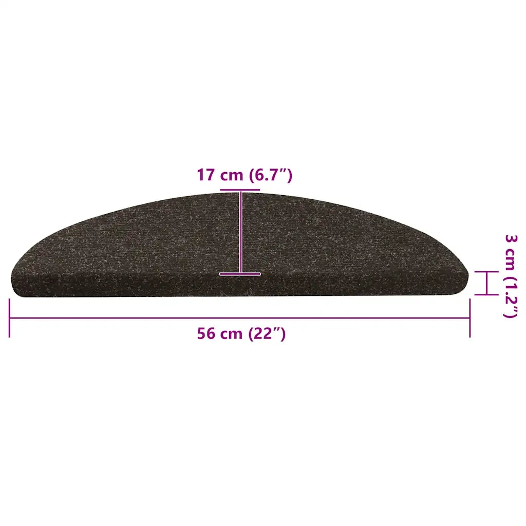 Tappetini Autoadesivi per Scale 20 pz | Gradini per Scale Antracite 56x17x3 cm