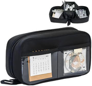 Borsa di studio grande capacità - 3 tasche - Nero - Polyester