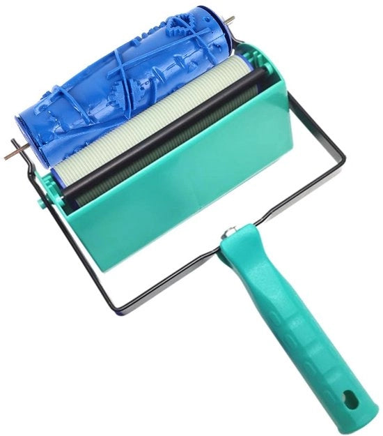 Patroonverfroller 5 pollici - Herbruikbare Roller a Tessuto - Rullo in Gomma - Per Pareti/Mobili/Stoffe - Strumento Multifunzionale - Facile da Usare - Rullo per Verniciare