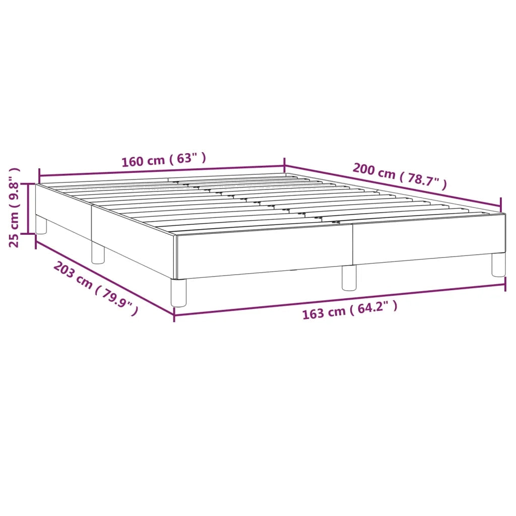 Letto matrimoniale | Letto per adulti | Giroletto senza Materasso Nero 160x200 cm in Velluto