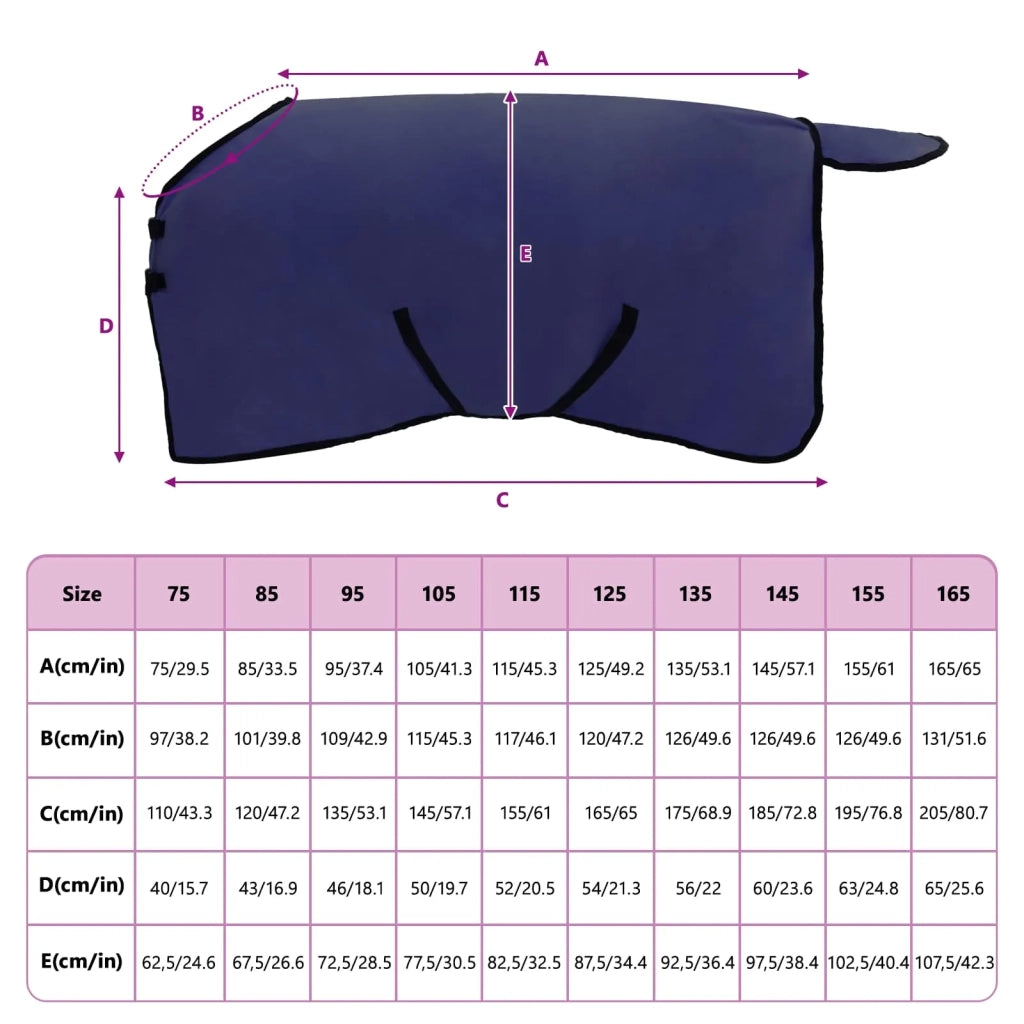 Coperta per Cavalli Blu navy 75 cm Poliestere CFW4338152