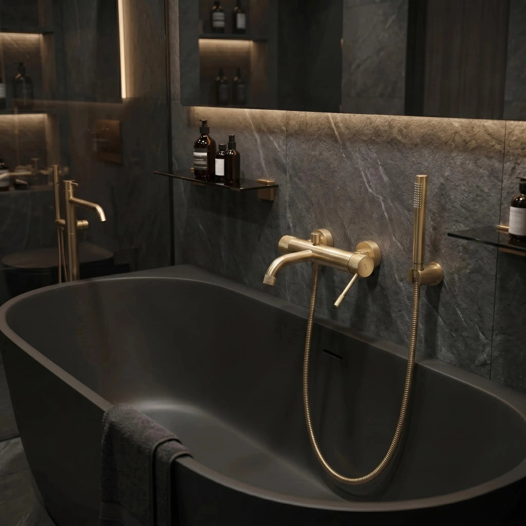 Rubinetto Da Vasca Rea Venti Brush Gold
