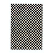 Tappeto Rocket 200 in Vera Pelle Argento e Grigio