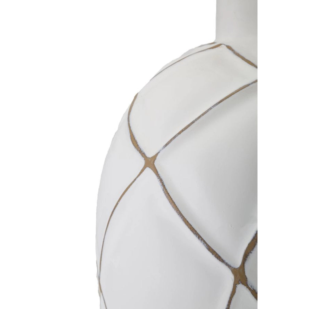 Lampada da Tavolo VKH168, Bianco, Poliresina, 35x35x60 cm