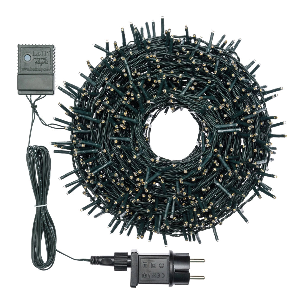 Catena Nastro 6cm NTLG 1000 MiniLED cavo Verde 4+30,5m Luci di Natale
