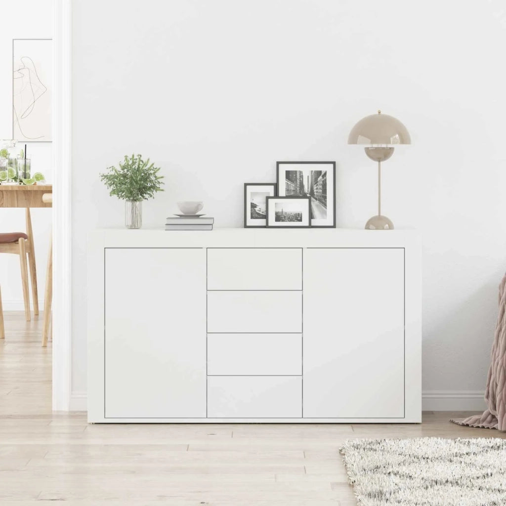 Credenza | Madia | Buffet da pranzo | Armadio da pranzo con cassetto Bianco 120 x 36 x 69 cm Legno multistrato