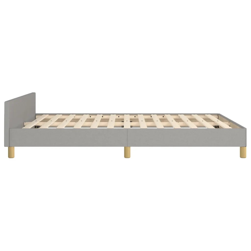 Letto matrimoniale | Letto per adulti | Giroletto senza Materasso Grigio Chiaro 140x200 cm Tessuto