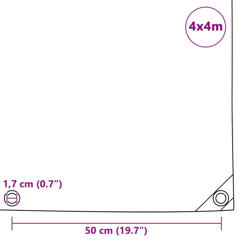 Telone 650 g/m² 4x4 m Blu 43833