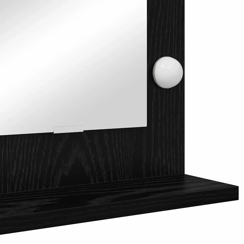 Specchio da Vanit¨¤-Specchio da Trucco Rovere Nero 60 x 45 x 18 cm