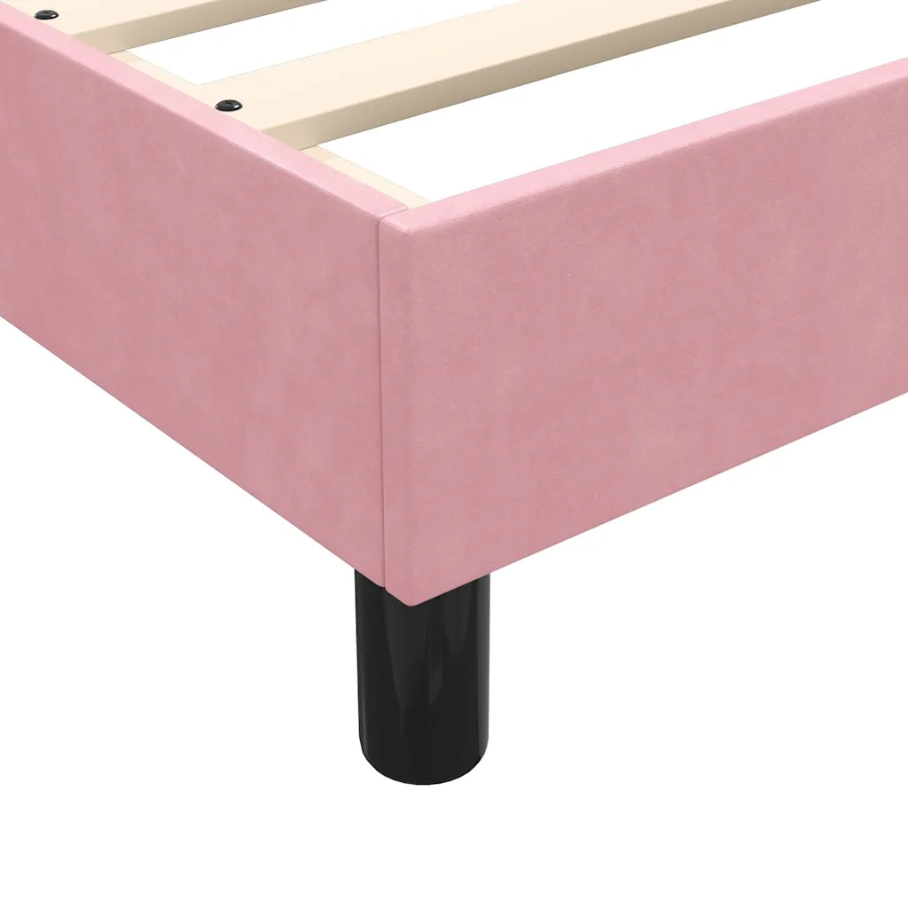 Giroletto a Molle con Materasso Rosa 80x220 cm Velluto 3315950