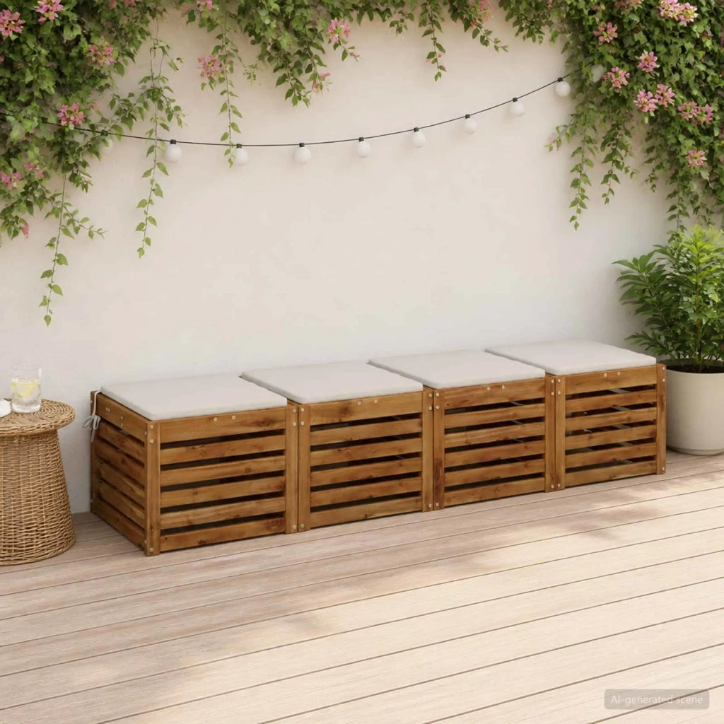 Cuscini per Sedia in 4 Pezzi SOEST 4 pz 100% Poliestere Bianco 944414