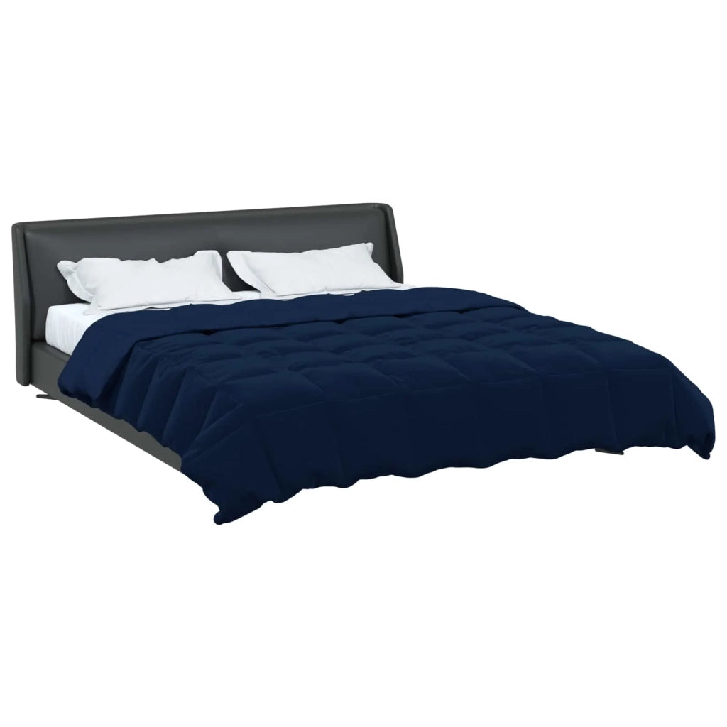 Duvet Invernale Trapuntato Blu Scuro 240 x 260 cm Microfibra 42026144
