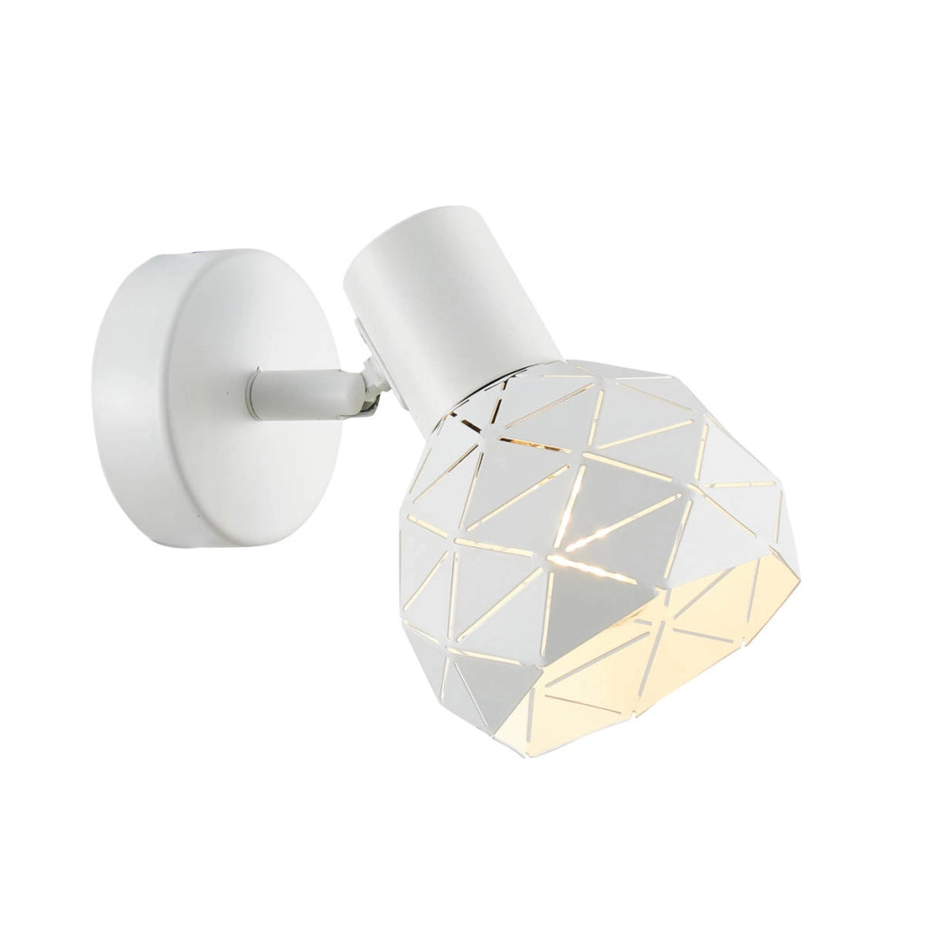 Applique Harley bianca con spot orientabile E14 40W Italux