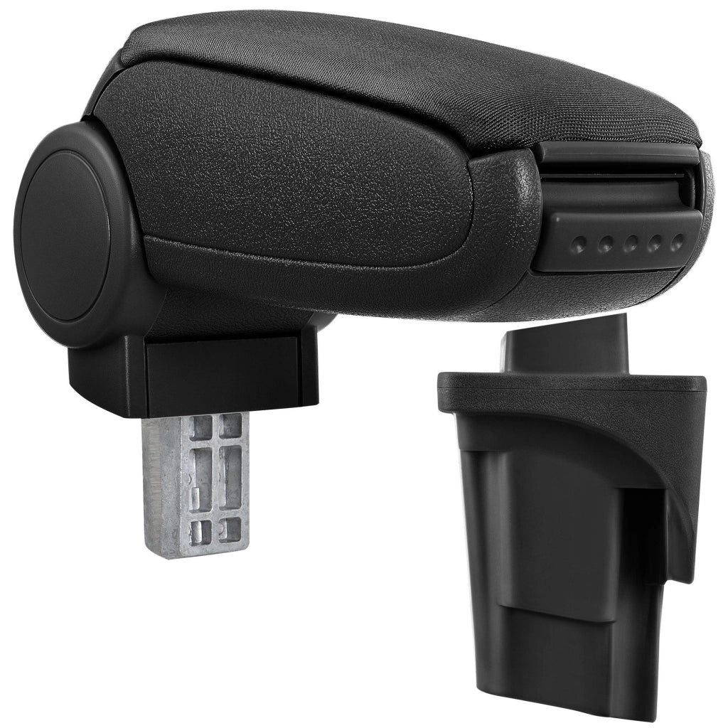 Bracciolo centrale per Seat Leon 1P con scomparto imbottito in tessuto nero 03_0000668