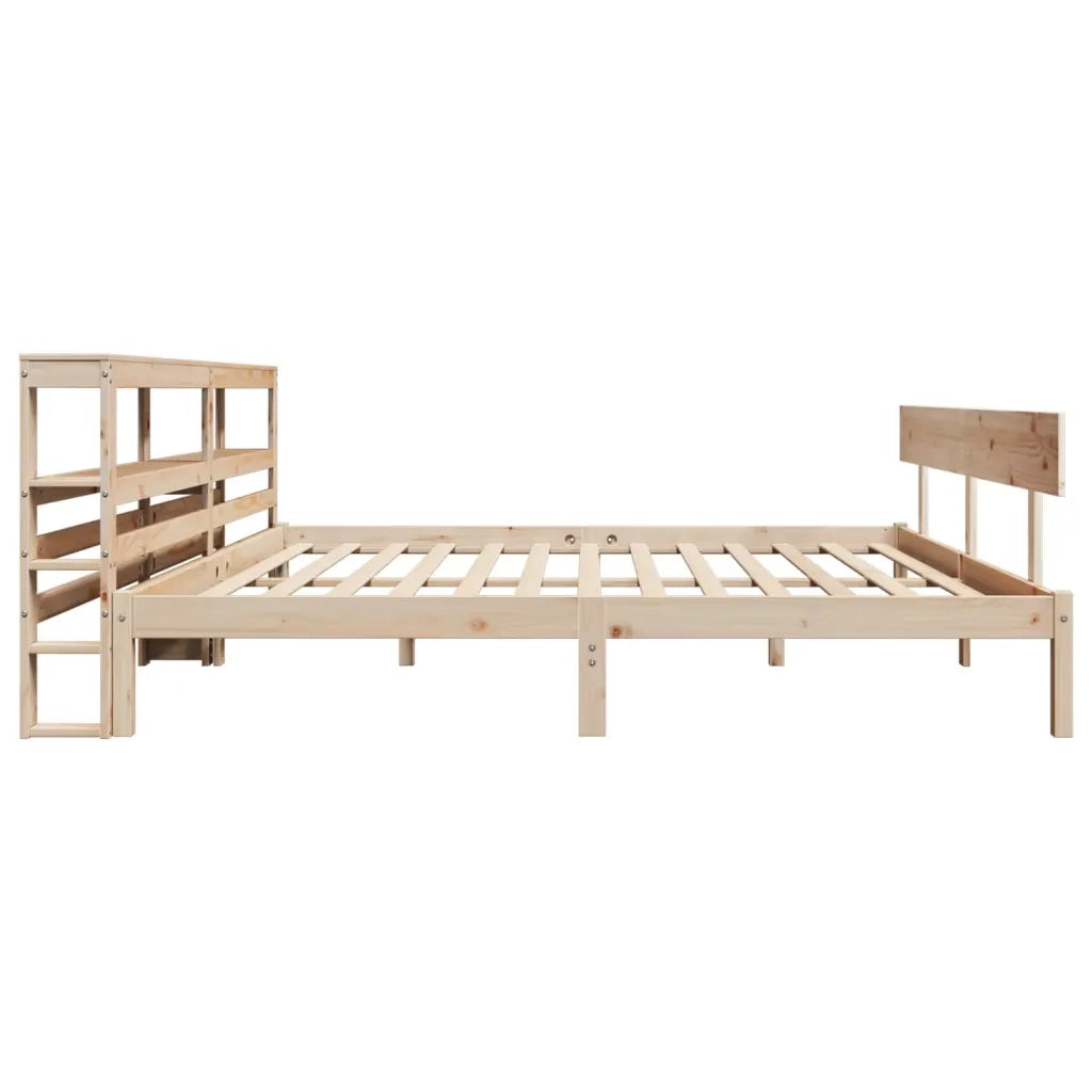 Letto matrimoniale | Letto per adulti | Letto senza Materasso 200x200 cm in Legno Massello di Pino