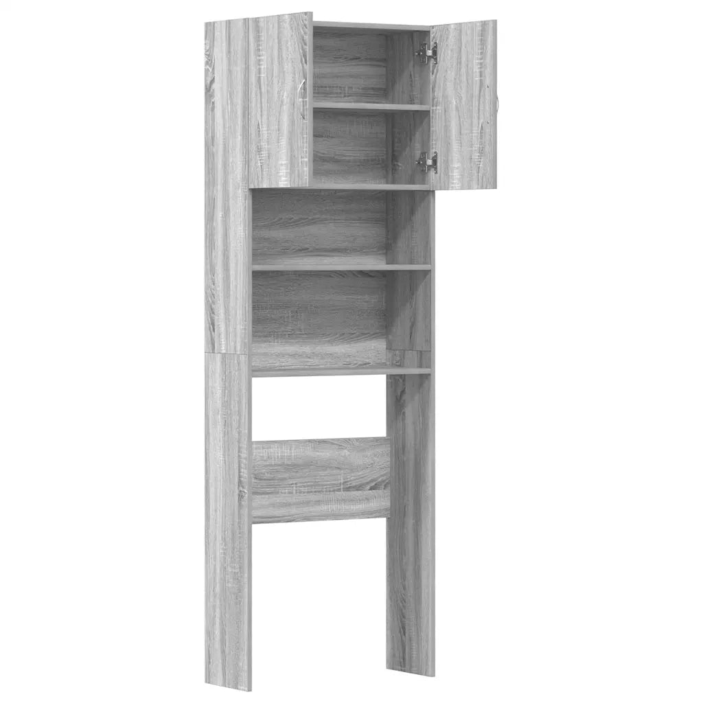 Mobile Lavatrice Grigio Sonoma 64x24x190 cm Legno Multistrato CFW7826054