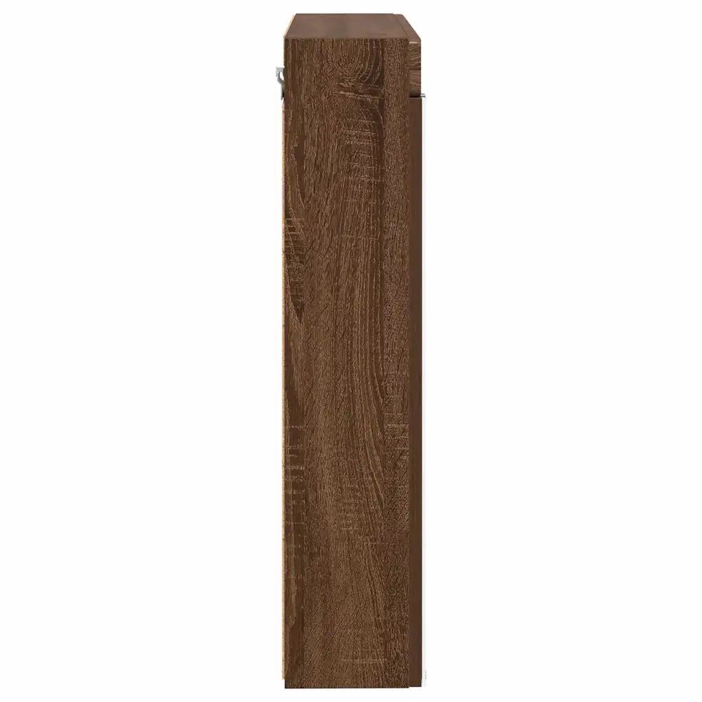 Mobiletto per specchio da bagno con porta TULUM Rovere Marrone 880368