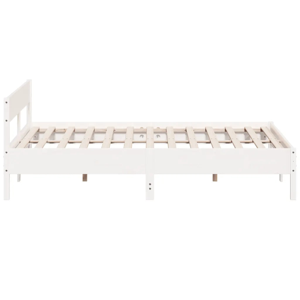 Giroletto senza Materasso Bianco 180x200 cm Legno Massello Pino 3216213