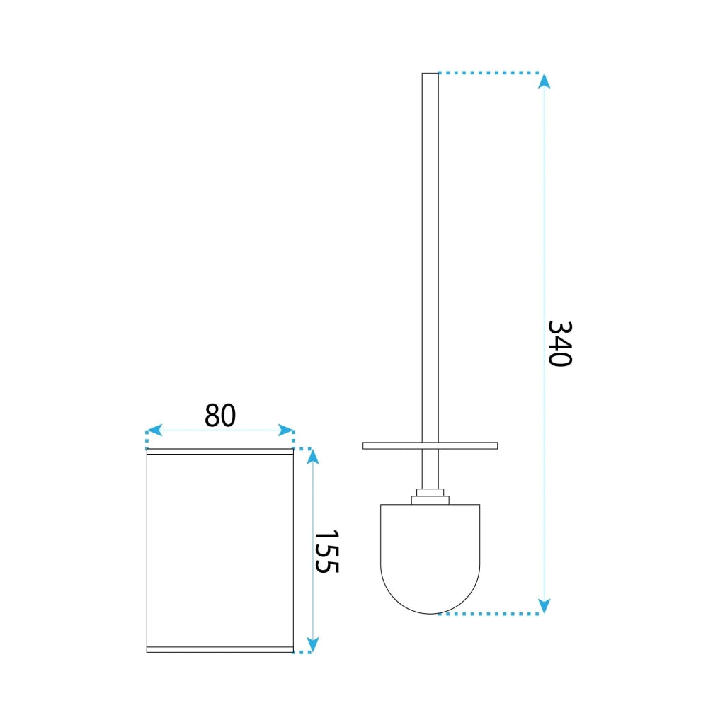 Spazzola Per Wc Mettalico B110 Chrome
