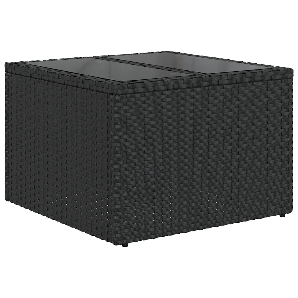 Set Divani da Giardino 6 pz con Cuscini Nero in Polyrattan 3221336