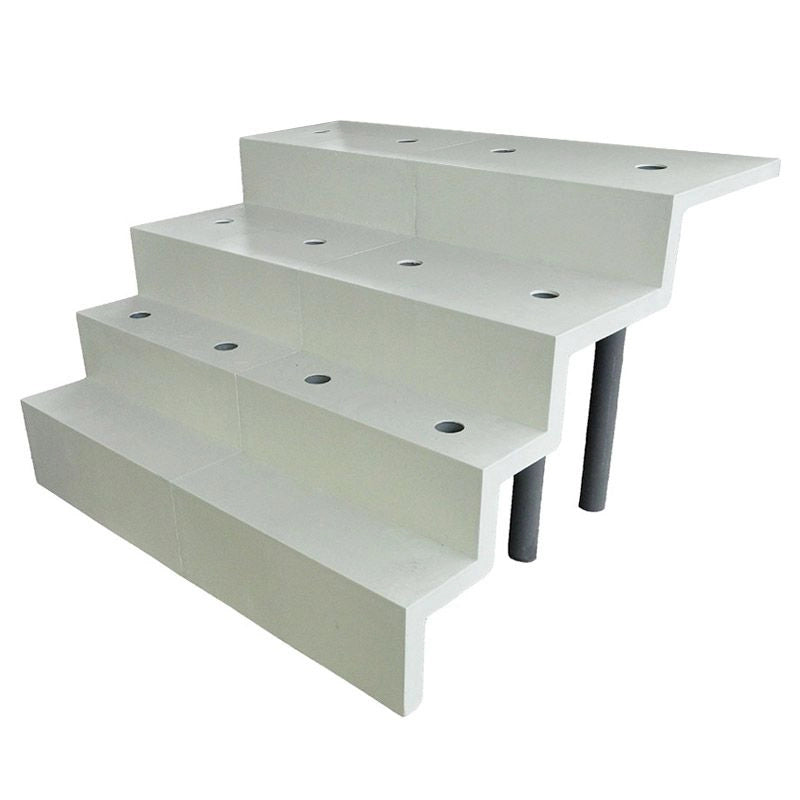 Scala Interna Rettangolare Relax Per Piscina, 3,00 X H 1,20 M Con 4 Scalini Per Posa Sotto Liner Lunghezza: 2.50 m