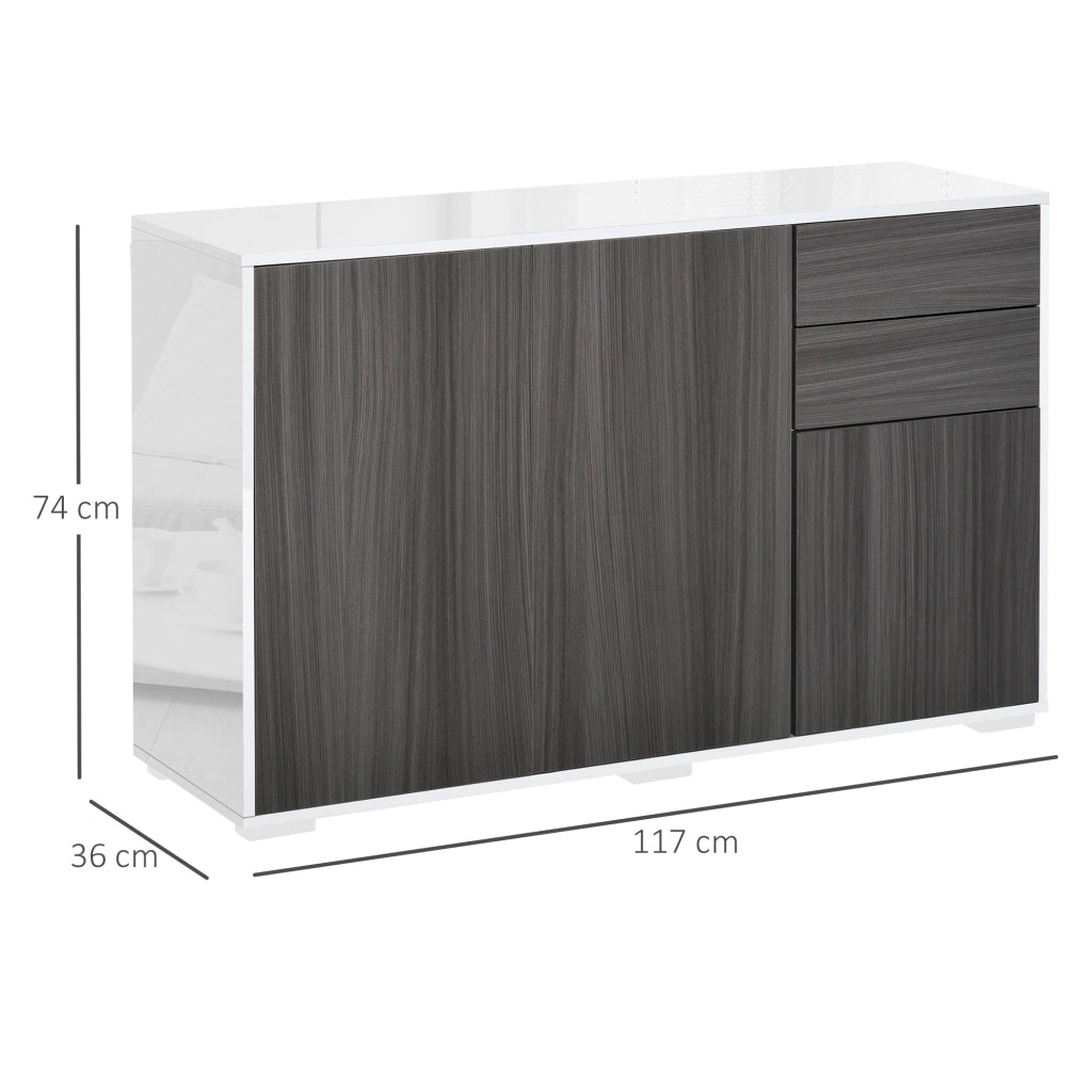 Mobiletto con Cassetti e Ante ¨C zephmum ¨C Grigio 60x30x72