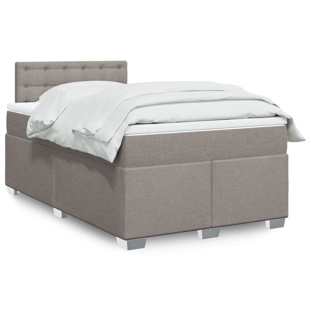 Giroletto a Molle con Materasso Tortora 120x190 cm in Tessuto 3288145