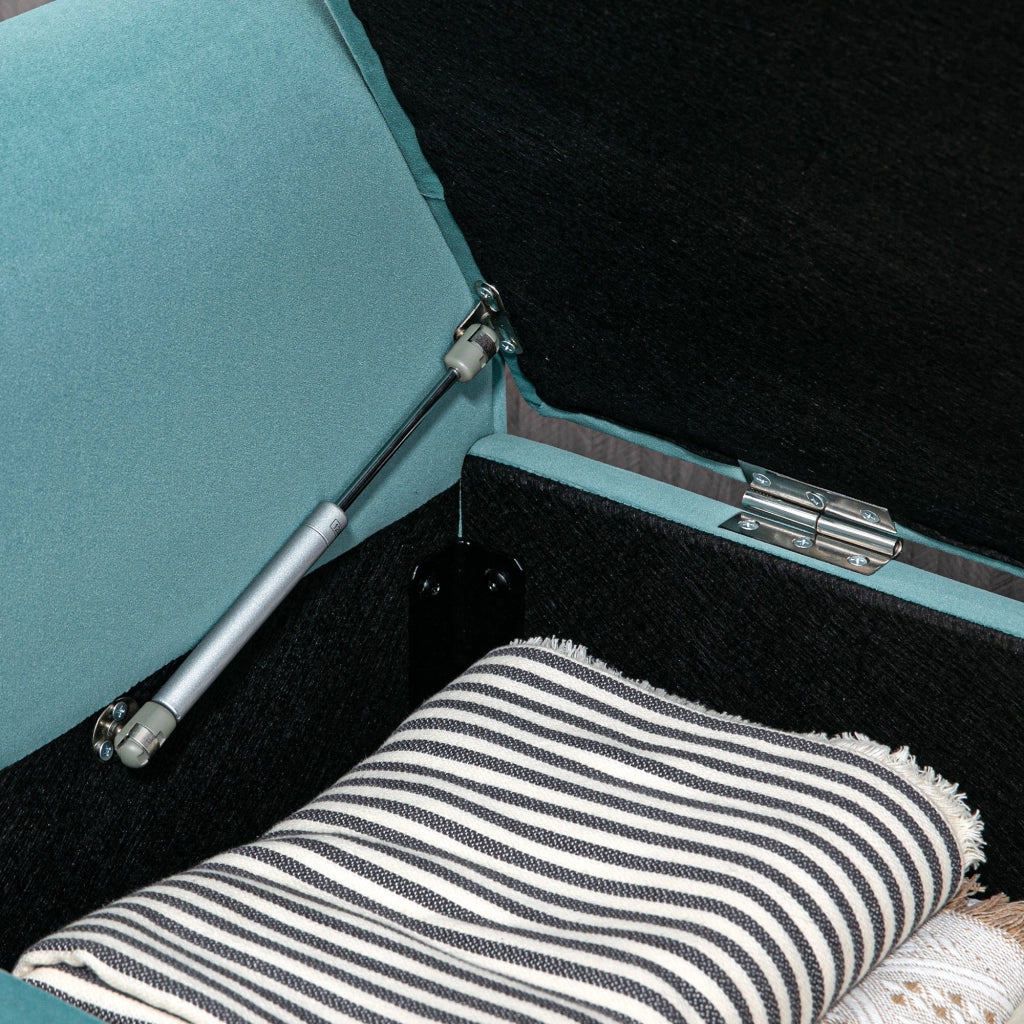 Divano imbottito con cassetti ¨C Minimal ¨C verde velluto