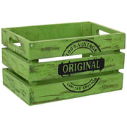 Cassetto in legno verde 18x12x10h cm