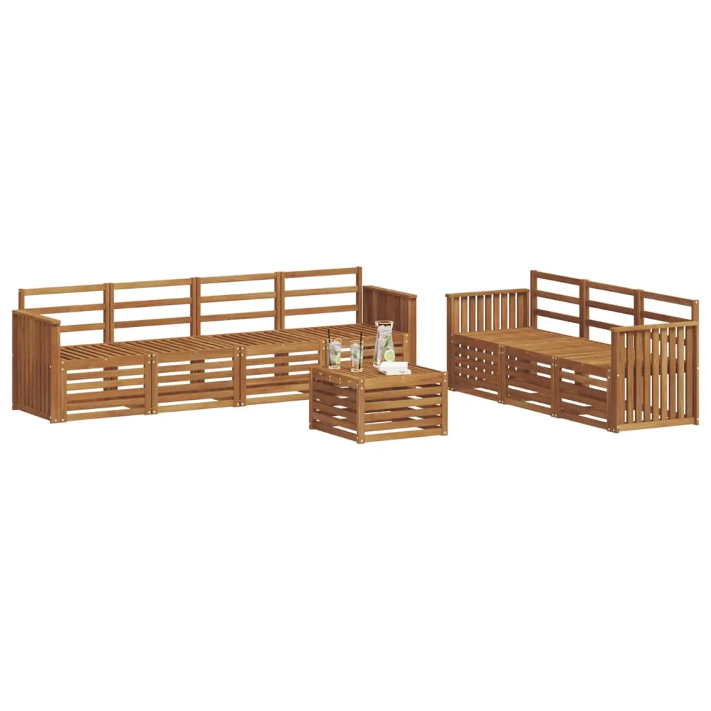Set divani Naturale Legno di Acacia Massello 3374484