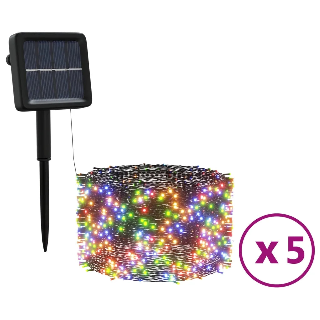 Luci Solari Fatate 5 pz 5x200 LED Bianco Freddo Interni Esterni CFW7554840